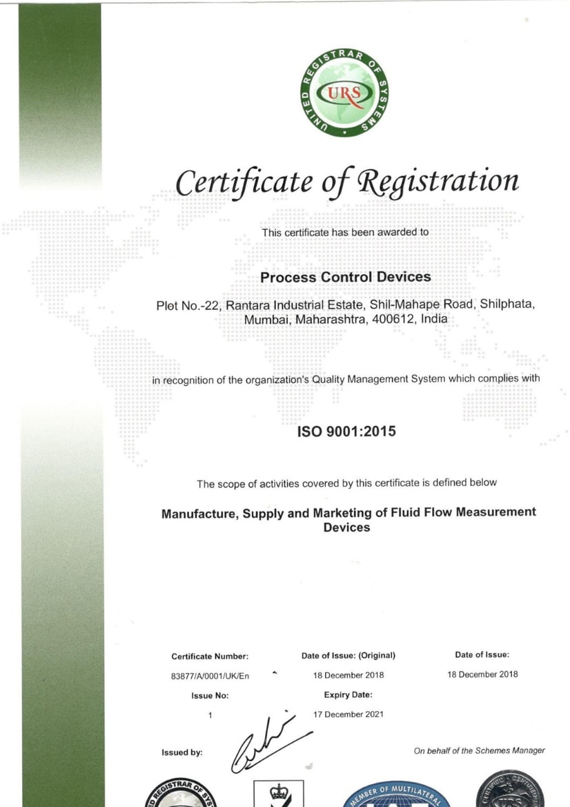 ISO 9001:2015 Certificate